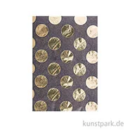 Artikelbild des Artikels “Seidenpapier - Schwarz mit Gold Punkte, 4 Stück “