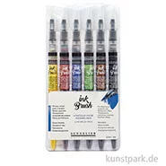 Artikelbild des Artikels “Sennelier Ink Brush Pen Trendy Colours Set mit 6 Stiften “