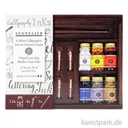 Artikelbild des Artikels “Sennelier Schellacktuschen Kalligrafie Set im edlen Holzkasten “