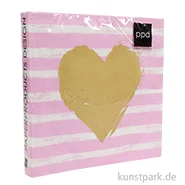 Artikelbild des Artikels “Servietten Heart Stripes Rosé - 33 x 33 cm “