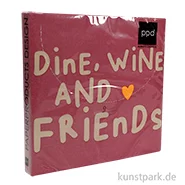 Artikelbild des Artikels “Servietten Wine, Dine, Friends - 33 x 33 cm “