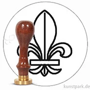 Artikelbild des Artikels “Siegel mit Holzgriff, rund 24 mm | Lilie“