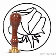 Artikelbild des Artikels “Siegel mit Holzgriff, rund 24 mm | Rose“