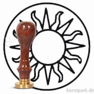 Artikelbild des Artikels “Siegel mit Holzgriff, rund 24 mm | Sonne“