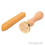 Artikelbild des Artikels “Siegel Set - Stern mit Wachs, Gold, Durchmesser 2,5 cm “