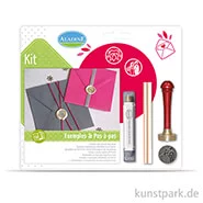 Artikelbild des Artikels “Siegelwachs & Stempel Set Hochzeit - Paar und Tauben, 4-teilig “