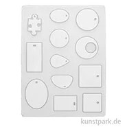 Artikelbild des Artikels “Silikon Gießform - 12 Schmuck Anhänger, 25-40 x 6 mm “