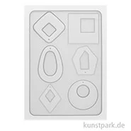 Artikelbild des Artikels “Silikon Gießform - 6 Anhänger, Ornamente, 35-40 x 4 mm “