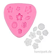 Artikelbild des Artikels “Silikon Gießform - Blumen Mini, 9 Motive, 8,2 x 7,8 x 1 cm “