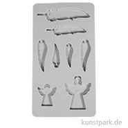 Artikelbild des Artikels “Silikon Gießform Engel + Flügel, 8 Motive, 26 x 14,5 x 1 cm “