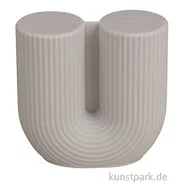 Artikelbild des Artikels “Silikon Gießform - Kerze U-Form geriffelt, 8,4 x 3,9 x 8,6 cm “