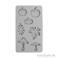 Artikelbild des Artikels “Silikon Gießform - Kürbis, Pilz, Blatt, 7 Motive, 14,5 x 26 x 1 cm “