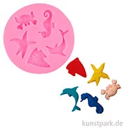 Artikelbild des Artikels “Silikon Gießform - Meerestiere, 5 Motive, Durchmesser 5,9 cm “