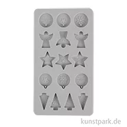 Artikelbild des Artikels “Silikon Gießform - Mini Dekoformen Xmas, 16 Motive, 14,5 x 26 x 1 cm “
