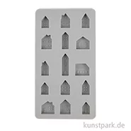 Artikelbild des Artikels “Silikon Gießform - Mini Häuser, 15 Motive, 14,5 x 26 x 2 cm “