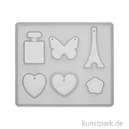Artikelbild des Artikels “Silikon Gießform - Paris, 6 Motive, 7-35 x 6 mm “