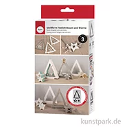 Artikelbild des Artikels “Silikon Gießform - Teelichtbaum + Sterne, 3 Motive, 14,5 x 26 x 4 cm “