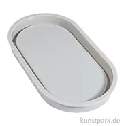Artikelbild des Artikels “Silikon Gießform - Untersetzer Oval, 17,8 x 9,5 x 1,6 cm “
