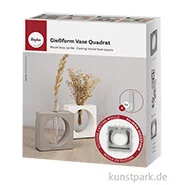 Artikelbild des Artikels “Silikon Gießform - Vase Quadrat mit Kreis, 11 x 3,7 x 11 cm “