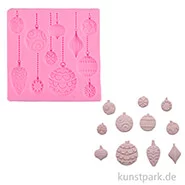 Artikelbild des Artikels “Silikon Gießform - Weihnachtskugeln, 11 Motive, 10,5 x 10,5 x 1 cm “