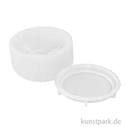 Artikelbild des Artikels “Silikonform Dose mit Deckel, geriffelt, Durchmesser 10,8 cm, H 5,8 cm “