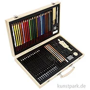 Artikelbild des Artikels “Skizzen-Starter-Set für Zeichner mit viel Zubehör im Holzkoffer “