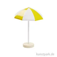 Artikelbild des Artikels “Mini Sonnenschirm aus Kunststoff, ca. 6 cm Gelb-Weiß“