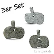 Artikelbild des Artikels “Speckstein Anhänger - Apfel, 3-er Set “