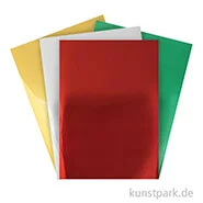 Artikelbild des Artikels “Spiegelkarton Block - Gold, Silber, Rot & Grün, 21 x 29,5 cm “