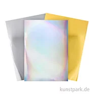 Artikelbild des Artikels “Spiegelkarton Block - Gold, Silber & Holografisch, 21 x 29,5 cm “