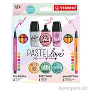 Artikelbild des Artikels “STABILO Pastellove - Mini Fineliner, Filzstifte + Marker, 18er Set “