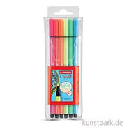 Artikelbild des Artikels “STABILO Pen 68 Filzstift 6er Etui Neon “