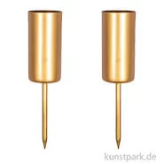 Artikelbild des Artikels “Stabkerzenhalter zum Stecken, 2,3 cm ø, Länge 5 cm, 2 Stück, Gold “