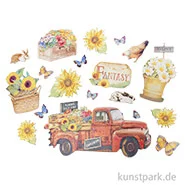 Artikelbild des Artikels “Stamperia Ephemera Aufkleber - Sunflower Art Elements + Flowers “