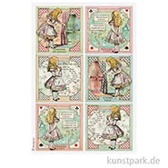 Artikelbild des Artikels “Stamperia Reispapier - Alice in Wonderland Cards, DIN A4 “