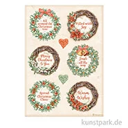 Artikelbild des Artikels “Stamperia Reispapier - All Around Christmas 6 Garlands, DIN A4 “