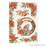 Artikelbild des Artikels “Stamperia Reispapier - All Around Christmas Garland with Cat, DIN A4 “