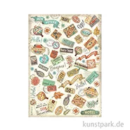 Artikelbild des Artikels “Stamperia Reispapier - Art of Travelling Labels, DIN A4 “