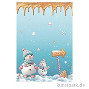 Artikelbild des Artikels “Stamperia Reispapier - Candy Christmas Snowmen, DIN A4 “