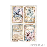 Artikelbild des Artikels “Stamperia Reispapier - Create Happiness Dewdrops 4 Cards, DIN A4 “