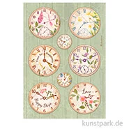 Artikelbild des Artikels “Stamperia Reispapier - Create Happiness Welcome Home Clocks, DIN A4 “