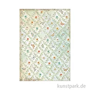Artikelbild des Artikels “Stamperia Reispapier - Daisy Art Flowers And Butterfly Pattern, DIN A4 “