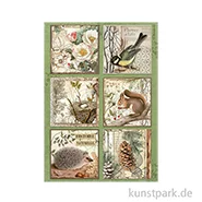 Artikelbild des Artikels “Stamperia Reispapier - Forest 6 Cards, DIN A4 “
