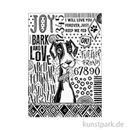 Artikelbild des Artikels “Stamperia Reispapier - Furry Friends Dog Black and White, DIN A4 “