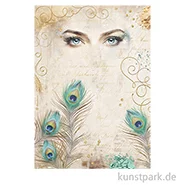 Artikelbild des Artikels “Stamperia Reispapier - Masquerade Eyes and Feathers, DIN A4 “