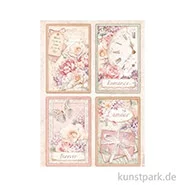 Artikelbild des Artikels “Stamperia Reispapier - Romance Forever 4 Cards, DIN A4 “