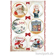 Artikelbild des Artikels “Stamperia Reispapier - Romantic Christmas Rounds, DIN A4 “