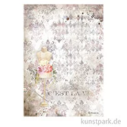 Artikelbild des Artikels “Stamperia Reispapier - Romantic Threads Pink Mannequin DIN A4 “