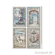 Artikelbild des Artikels “Stamperia Reispapier - Silent Sea 4 Cards, DIN A4 “