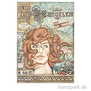 Artikelbild des Artikels “Stamperia Reispapier - Sir Vagabond Aviator Lady, DIN A4 “